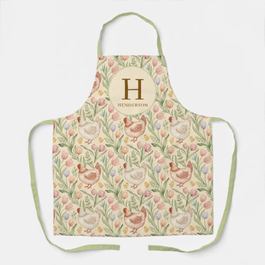 Personalized Farmhouse Monogram Apron エプロン (正面)