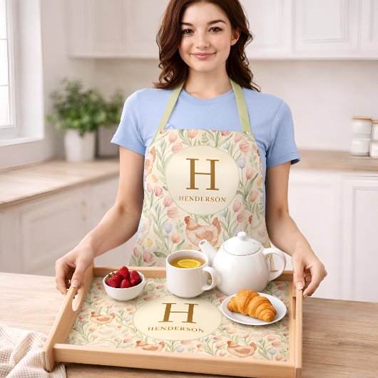 Personalized Farmhouse Monogram Apron エプロン