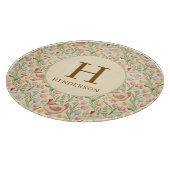 Personalized Farmhouse Monogram Glass Board カッティングボード (角)