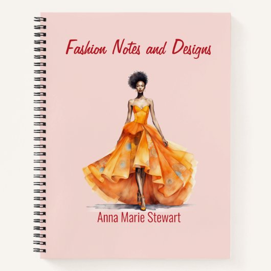 Personalized Fashion Sketch Book ノートブック (正面)