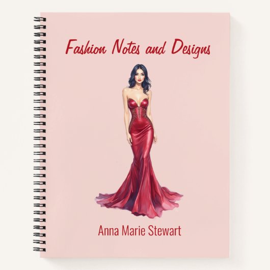 Personalized Fashion Sketch Book ノートブック (正面)