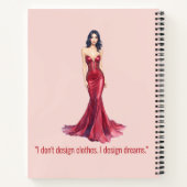 Personalized Fashion Sketch Book ノートブック (裏面)