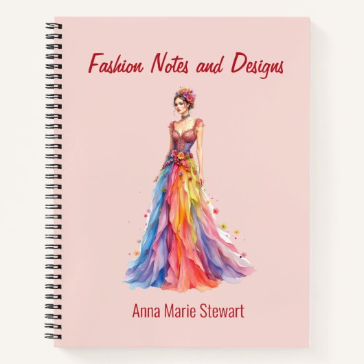 Personalized Fashion Sketch Book ノートブック (正面)