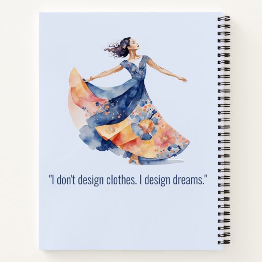 Personalized Fashion Sketch Book ノートブック (裏面)