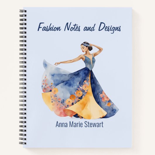 Personalized Fashion Sketch Book ノートブック (正面)