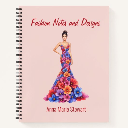 Personalized Fashion Sketch Book ノートブック (正面)
