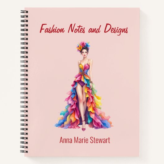 Personalized Fashion Sketch Book ノートブック (正面)