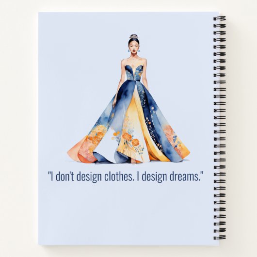 Personalized Fashion Sketch Book ノートブック (裏面)