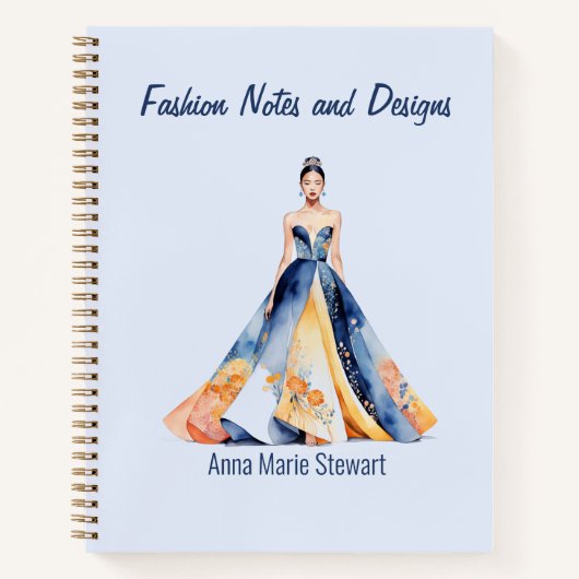 Personalized Fashion Sketch Book ノートブック (正面)