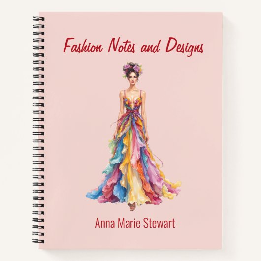 Personalized Fashion Sketch Book ノートブック (正面)