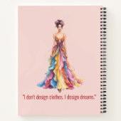 Personalized Fashion Sketch Book ノートブック (裏面)