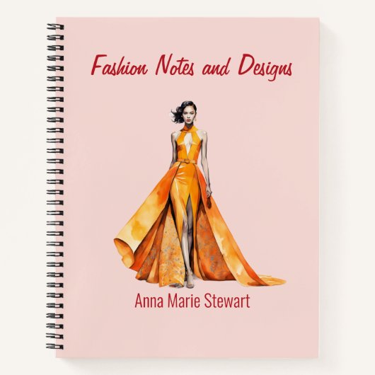 Personalized Fashion Sketch Book ノートブック (正面)
