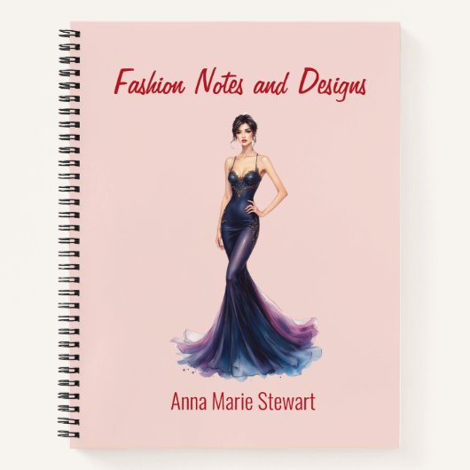Personalized Fashion Sketch Book ノートブック (正面)