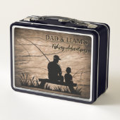 Personalized Father and Son Fishing Memory Box メタルランチボックス (裏面)