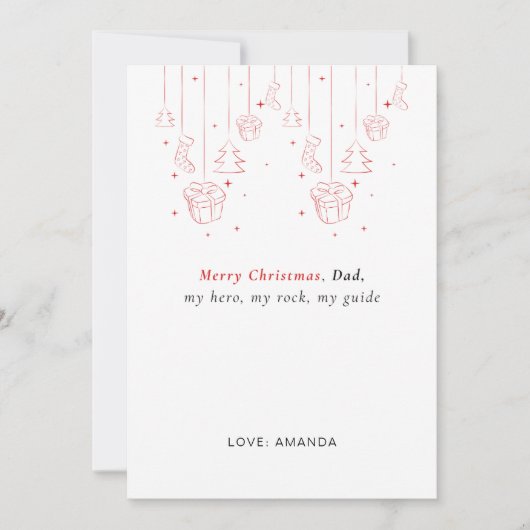Personalized Father Christmas Card  シーズンカード (正面)