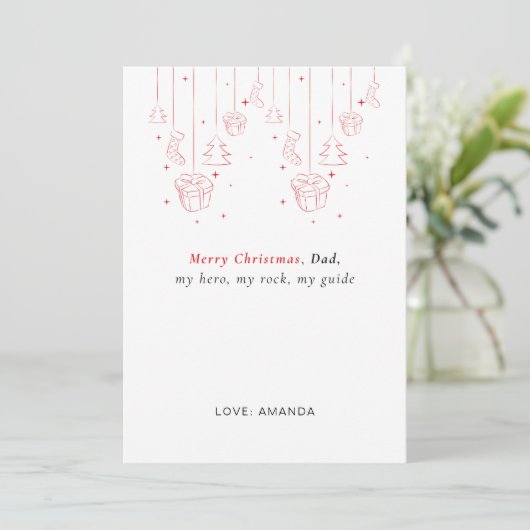 Personalized Father Christmas Card  シーズンカード (スタンド正面)