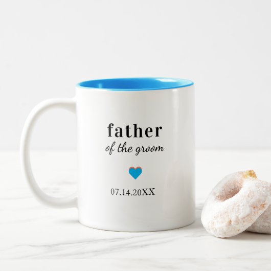 Personalized Father of the Groom ツートーンマグカップ (ドーナツ)