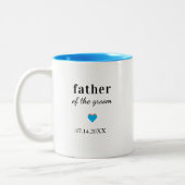 Personalized Father of the Groom ツートーンマグカップ (左)