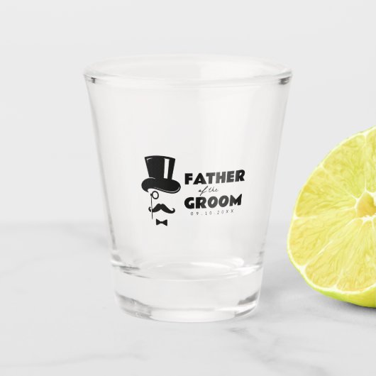 Personalized Father of the Groom Wedding Day Gift ショットグラス (正面)