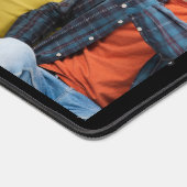 Personalized Father's Day 2 Photo Collage Starry デスクマット (コーナー)