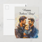 Personalized Father's Day Cards for Gay Dads ポストカード (正面/裏面)