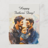Personalized Father's Day Cards for Gay Dads ポストカード (正面)