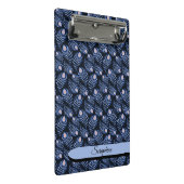 Personalized Feather Clipboard | Blue Pattern ミニクリップボード (アングル)