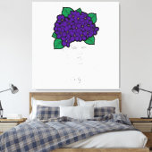 Personalized February Birth Flower Crown Art キャンバスプリント (インサイチュ (寝室))