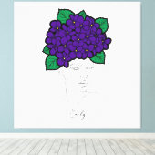 Personalized February Birth Flower Crown Art キャンバスプリント (インサイチュ (ウッドフロア))