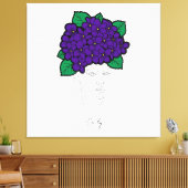 Personalized February Birth Flower Crown Art キャンバスプリント (インサイチュ (リビング))