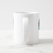 Personalized February Birth Flower Crown Art ジャンボコーヒーマグカップ (裏面)