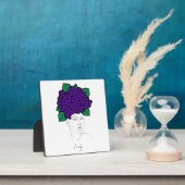 Personalized February Birth Flower Crown Art フォトプラーク (インサイチュ)