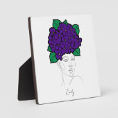 Personalized February Birth Flower Crown Art フォトプラーク (正面)