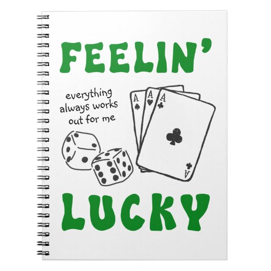 Personalized Feelin' Lucky & Positive Affirmations ノートブック (正面)