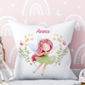 Personalized Feminine Fairy Girl Throw Pillow クッション