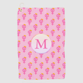 Personalized Feminist Pink ゴルフタオル