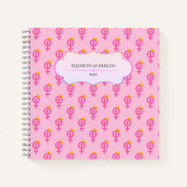 Personalized Feminist Pink ノートブック
