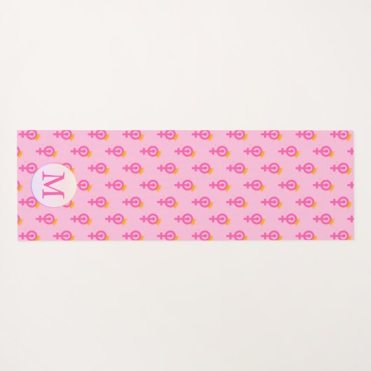 Personalized Feminist Pink ヨガマット (裏面(横))