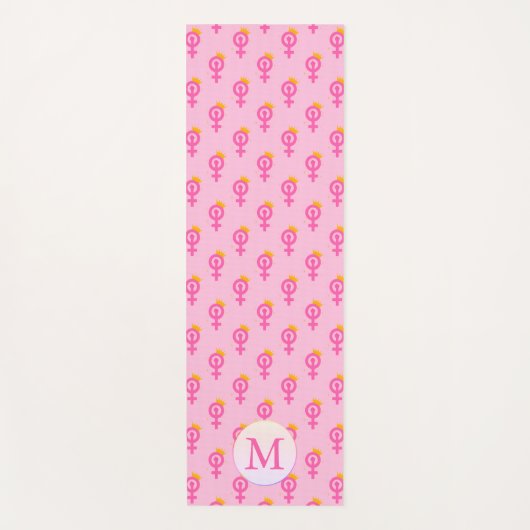 Personalized Feminist Pink ヨガマット (正面)