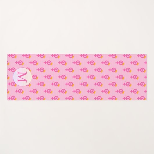 Personalized Feminist Pink ヨガマット (正面(横))