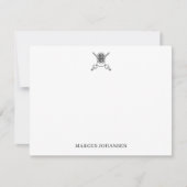 Personalized Fencing Stationery Fencing ノートカード (正面)