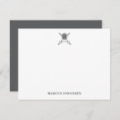 Personalized Fencing Stationery Fencing ノートカード (正面/裏面)