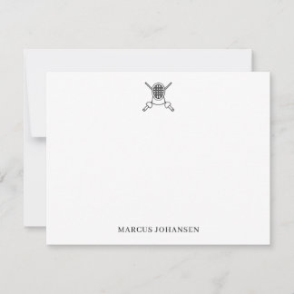 Personalized Fencing Stationery Fencing ノートカード