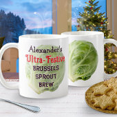 Personalized Festive Brussels Sprout Brew Funny コーヒーマグカップ