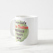 Personalized Festive Brussels Sprout Brew Funny コーヒーマグカップ (正面左)