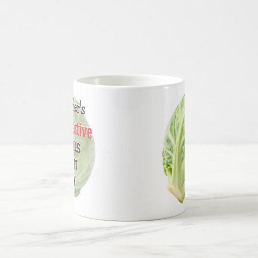 Personalized Festive Brussels Sprout Brew Funny コーヒーマグカップ (中央)
