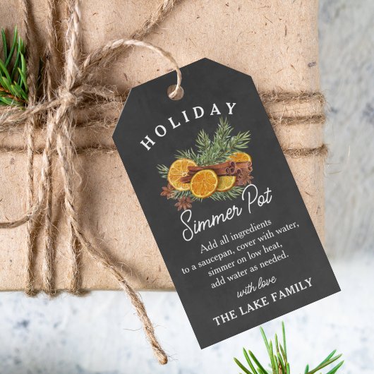 Personalized Festive Holiday Potpourri Tag ギフトタグ