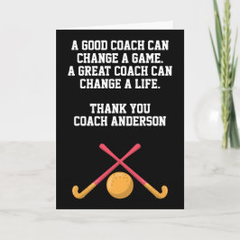 Personalized Field Hockey Coach From Team Players カード