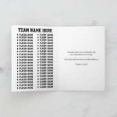 Personalized Field Hockey Coach From Team Players カード (内部)