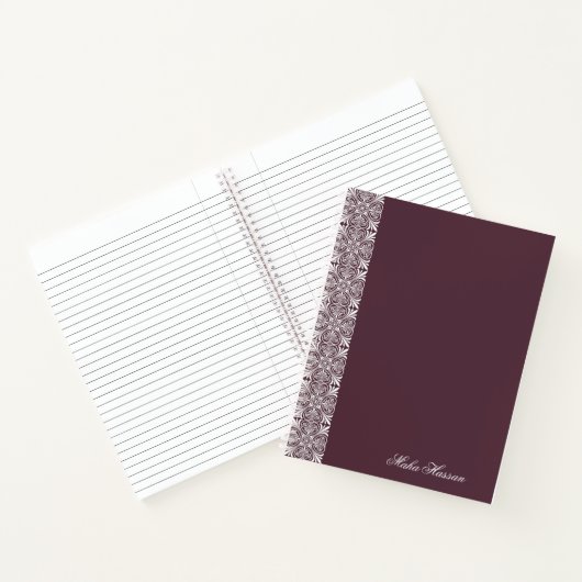 Personalized fig Floral Notebook   ノートブック (内部)